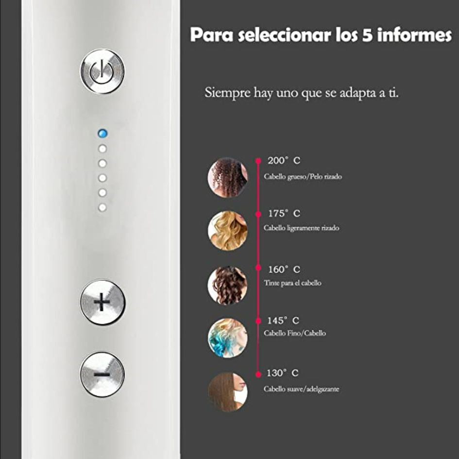 Cepillo Alaciador Cerámico Portátil