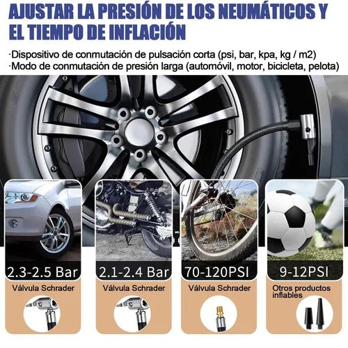 Compresor de Aire Portátil Recargable 150 PSI
