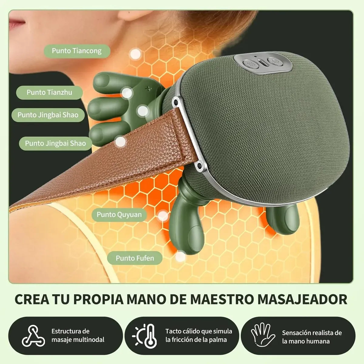 Masajeador Portátil para Cuello y Hombros con Calor