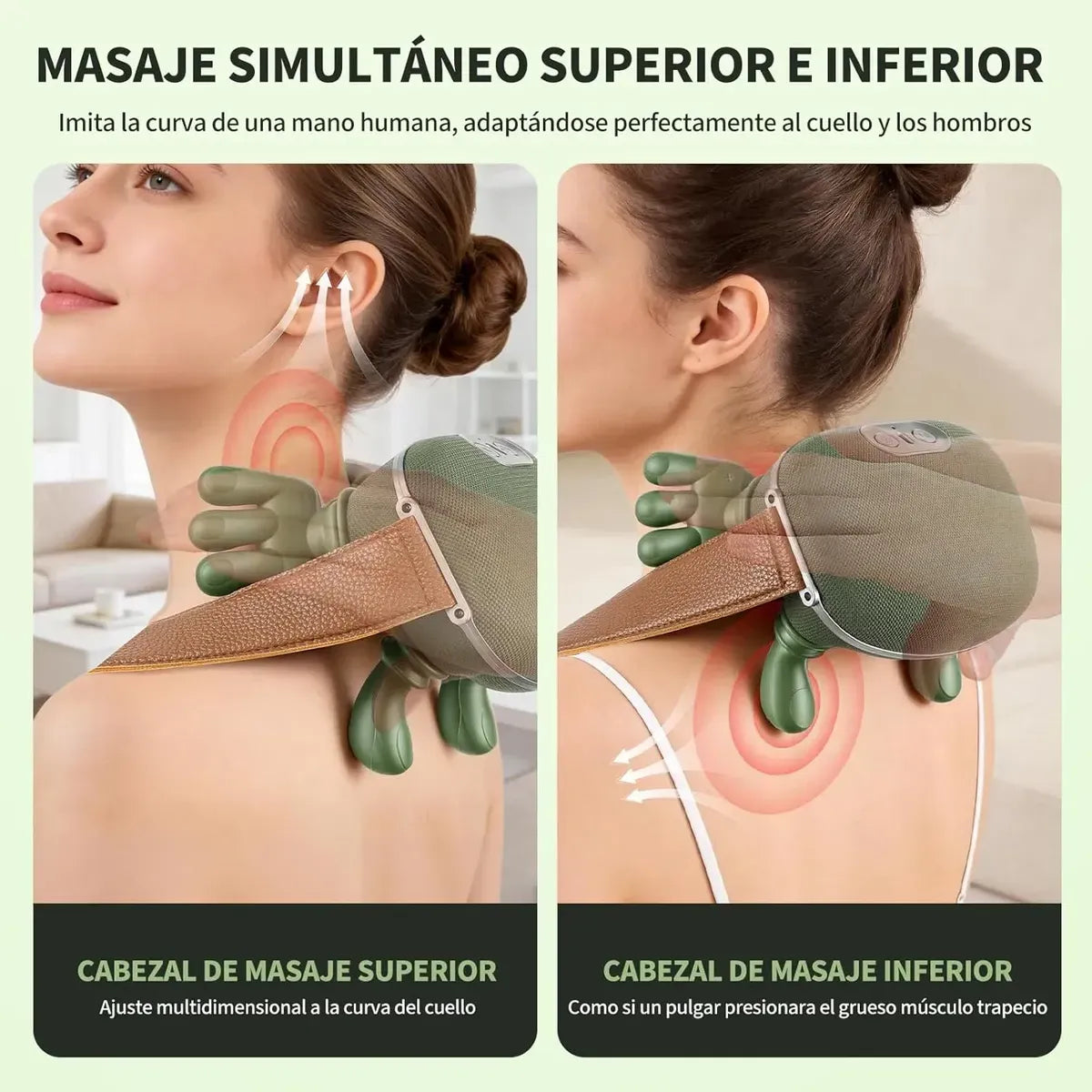 Masajeador Portátil para Cuello y Hombros con Calor