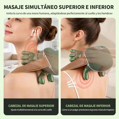 Masajeador Portátil para Cuello y Hombros con Calor