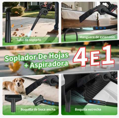 Soplador de Aire Inalámbrico Multifuncional 21V